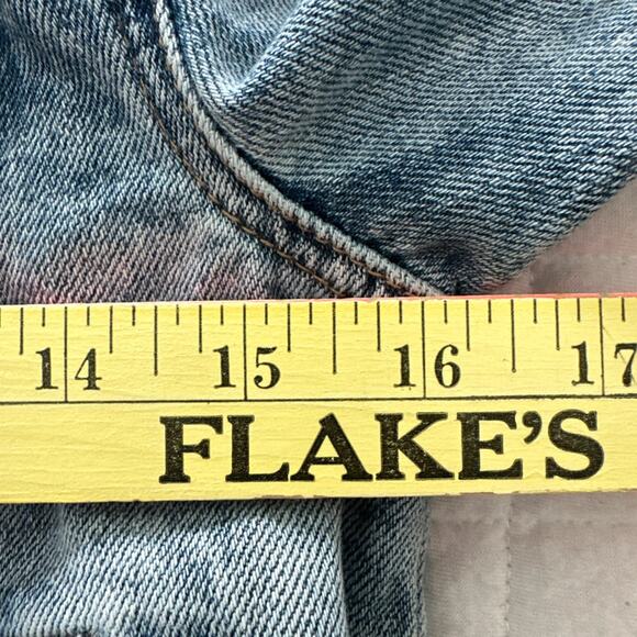 Free People Jean Jacket Womens XS Blue Light Acid Wash Trucker Grunge - Picture 8 of 11